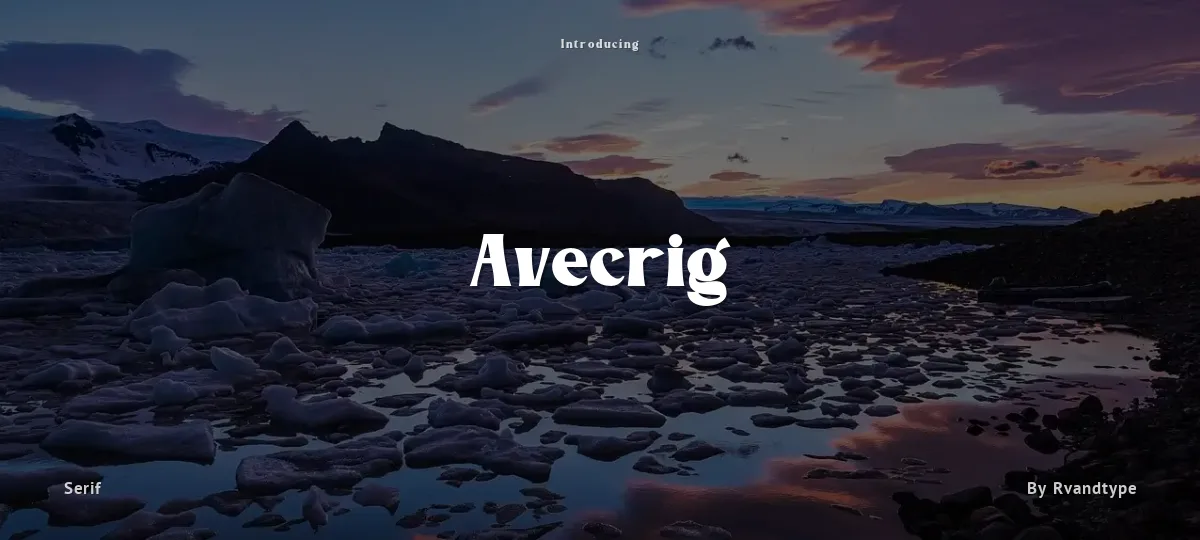 Avecrig font preview