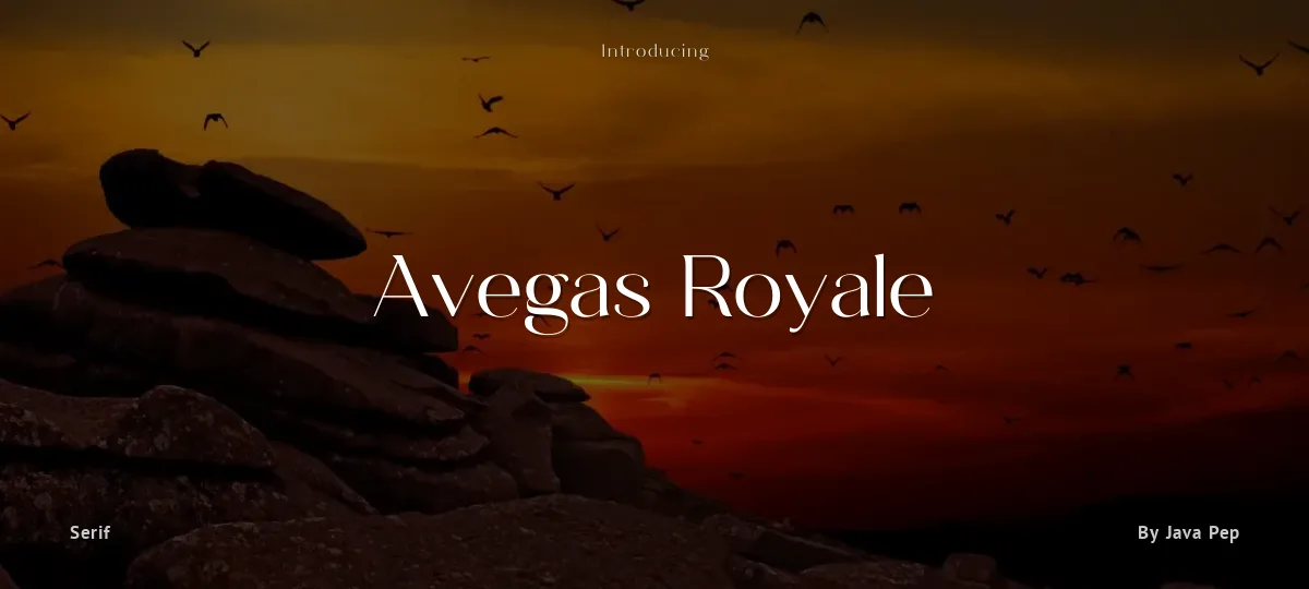 Avegas Royale font preview