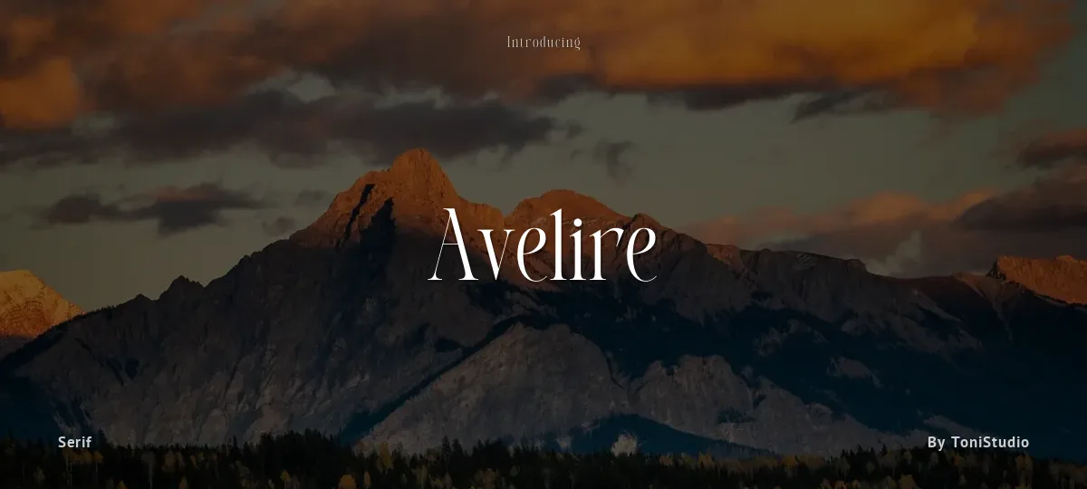 Avelire font preview
