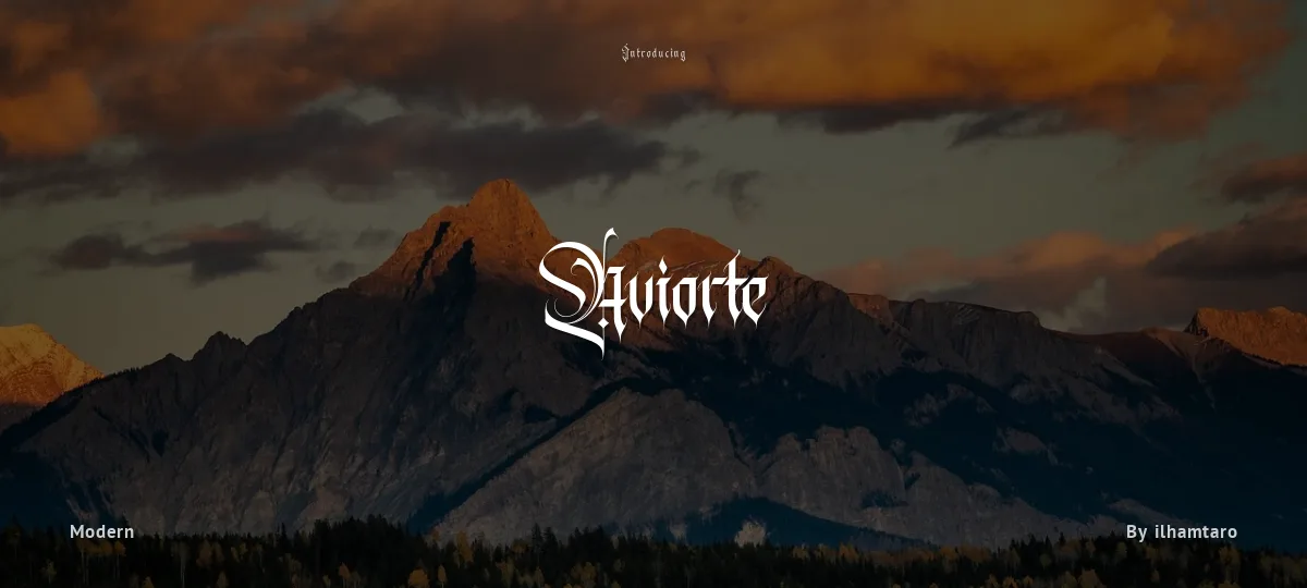 Aviorte font preview