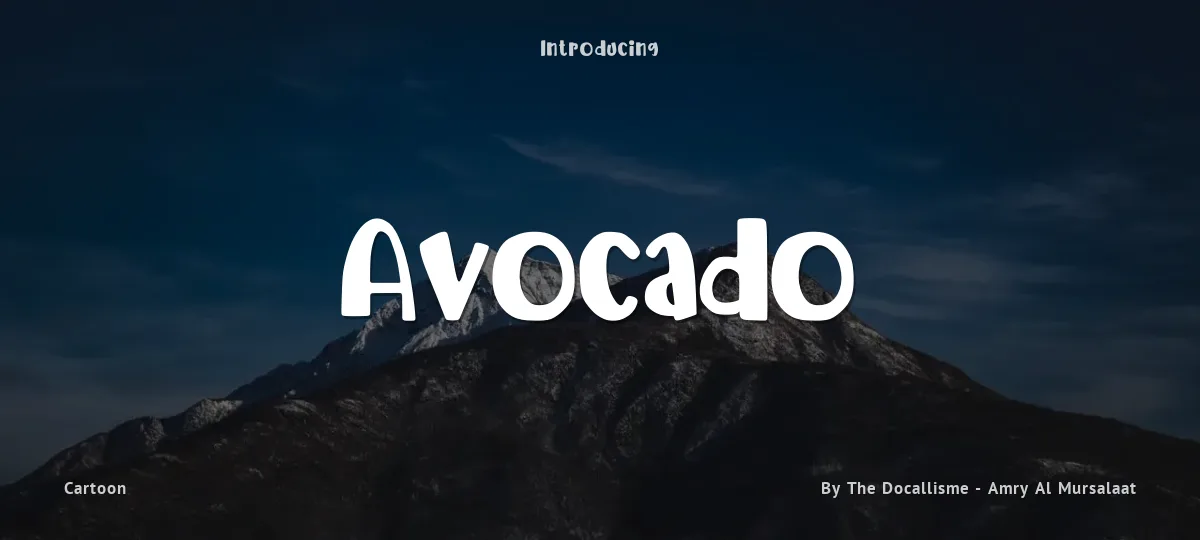Avocado font preview