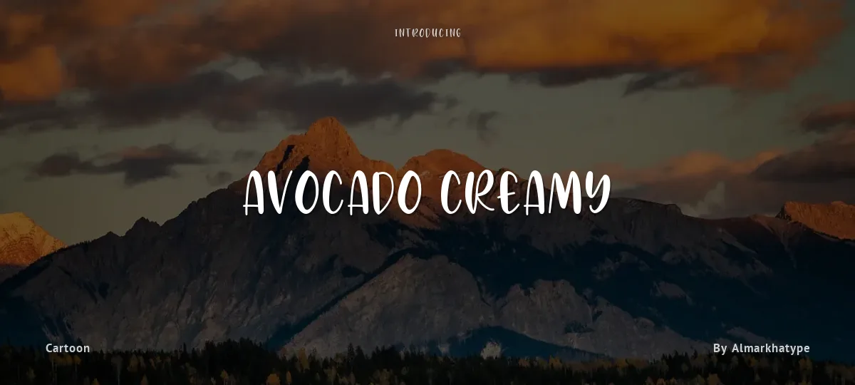 Avocado Creamy font preview