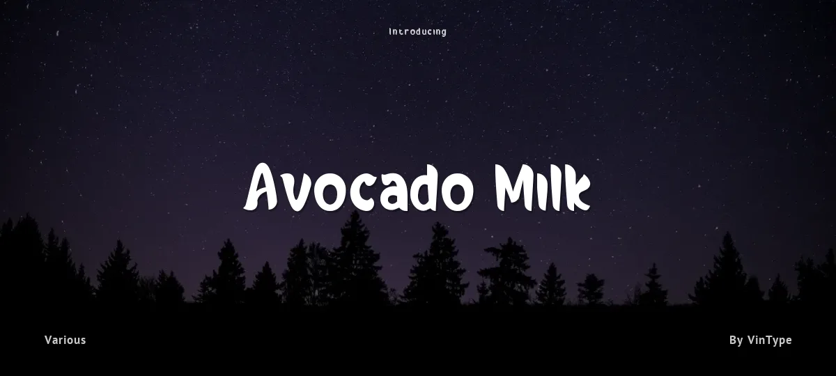 Avocado Milk font preview