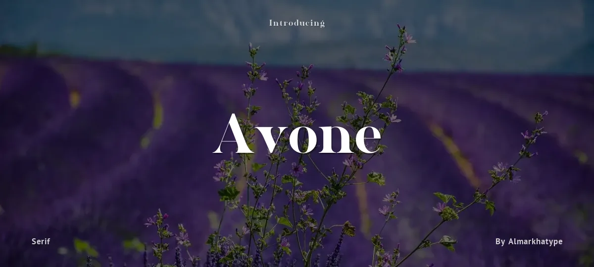 Avone font preview