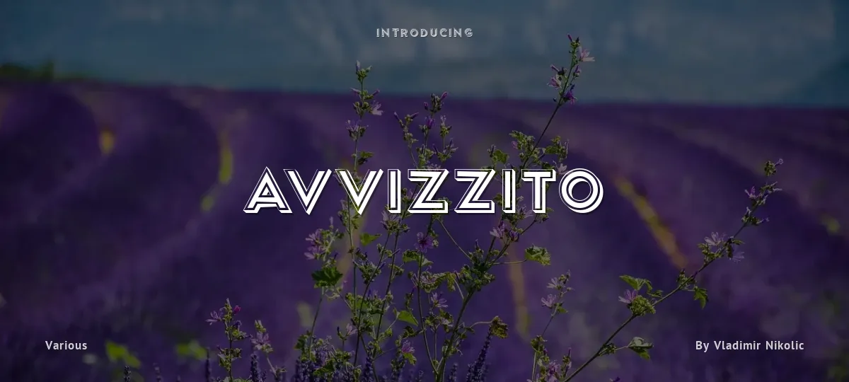 Avvizzito font preview