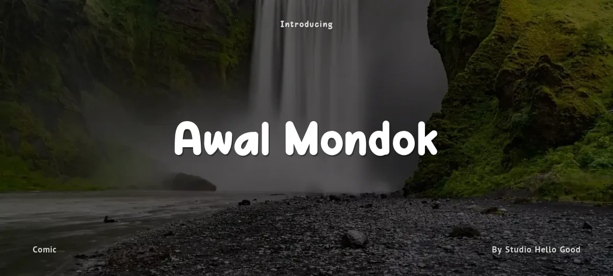 Awal Mondok font preview