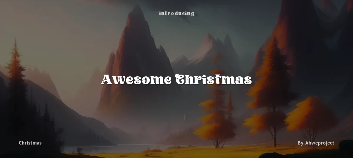 Awesome Christmas font preview