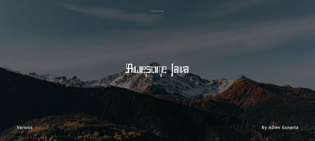 Awesome Java font preview
