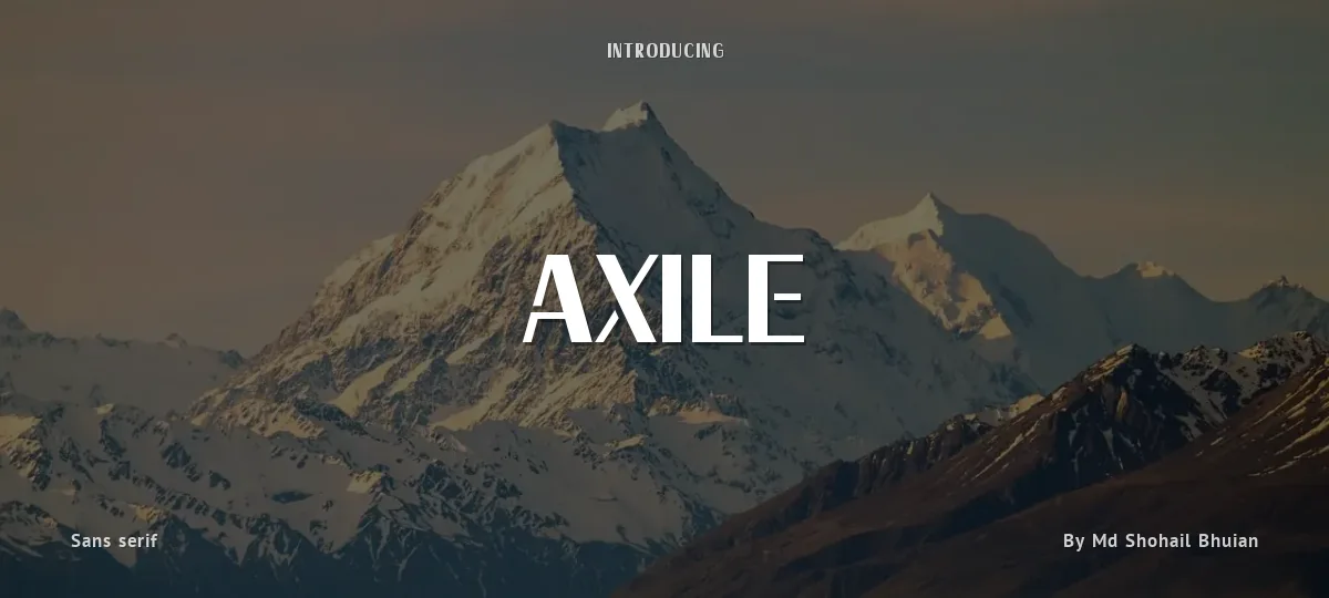 Axile font preview