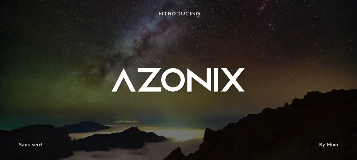 Azonix font preview