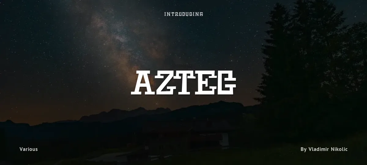 Aztec font preview