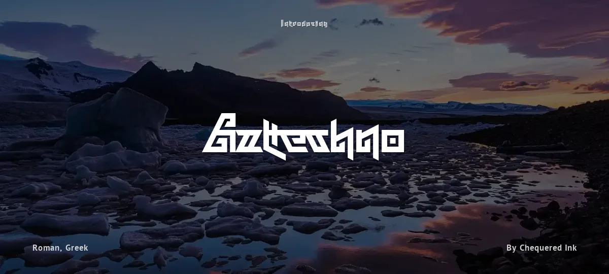 Aztechno font preview