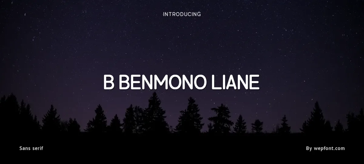 B Benmono Liane font preview