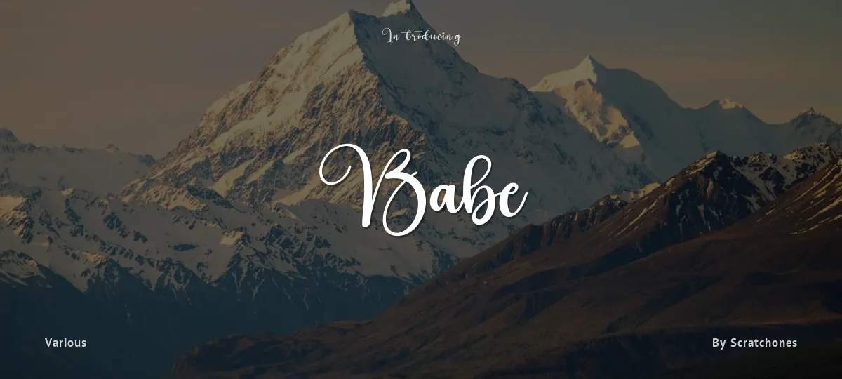Babe font preview
