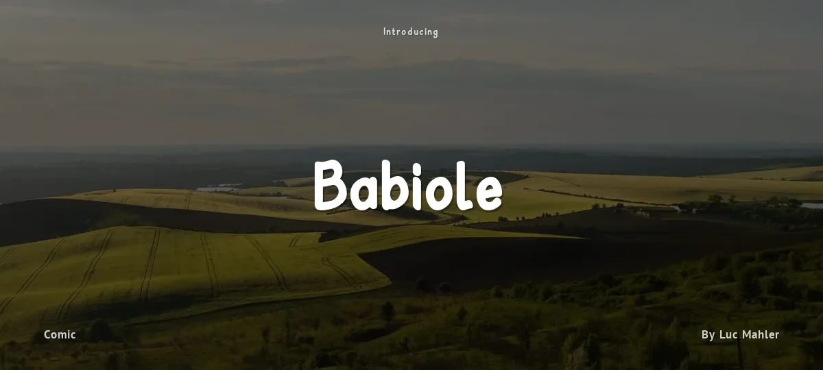 Babiole font preview