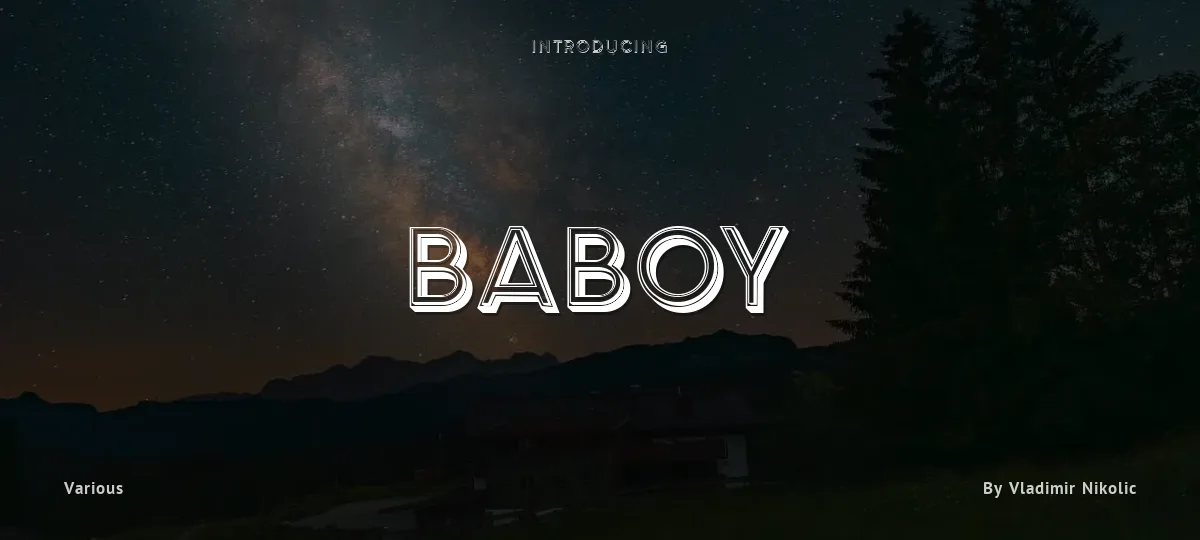 Baboy font preview
