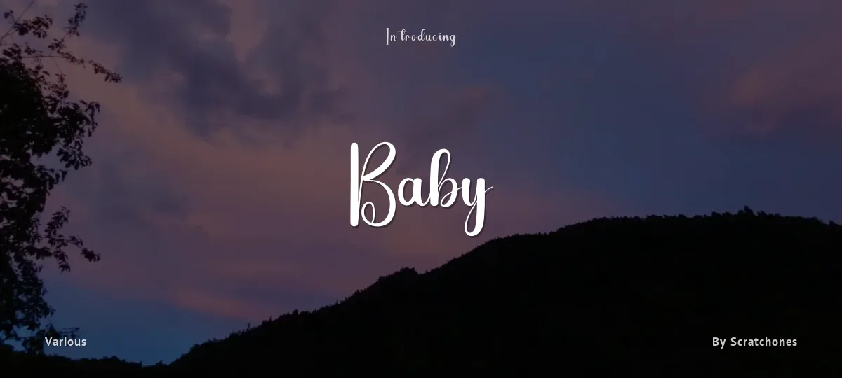 Baby font preview