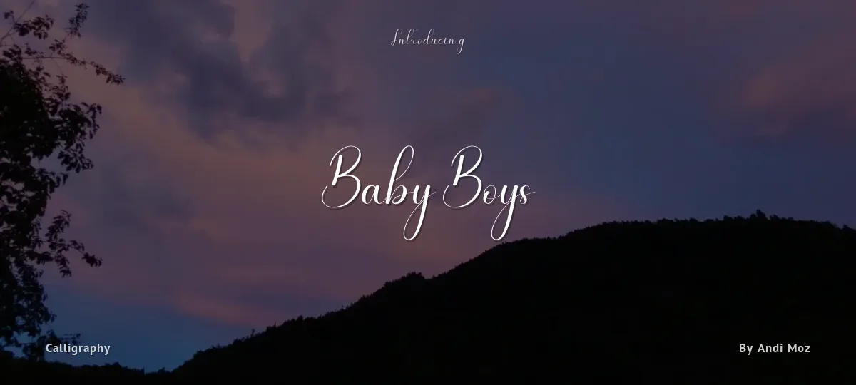 Baby Boys font preview