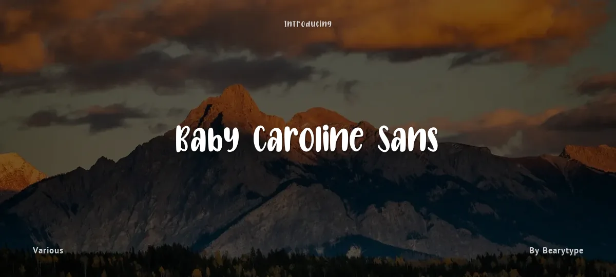 Baby Caroline Sans font preview