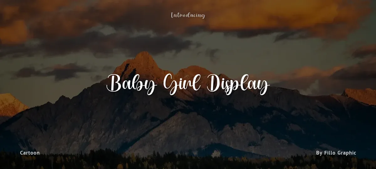 Baby Girl Display font preview