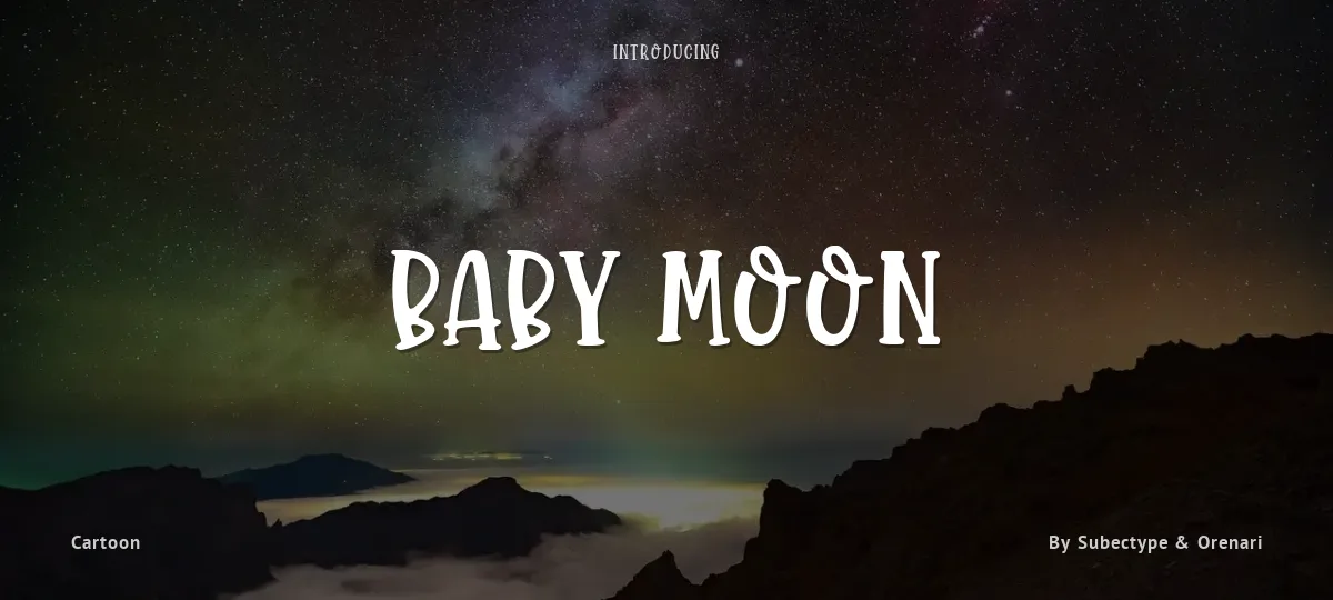 Baby Moon font preview