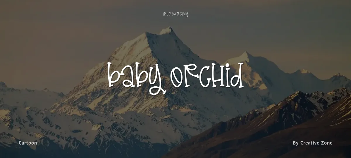Baby Orchid font preview