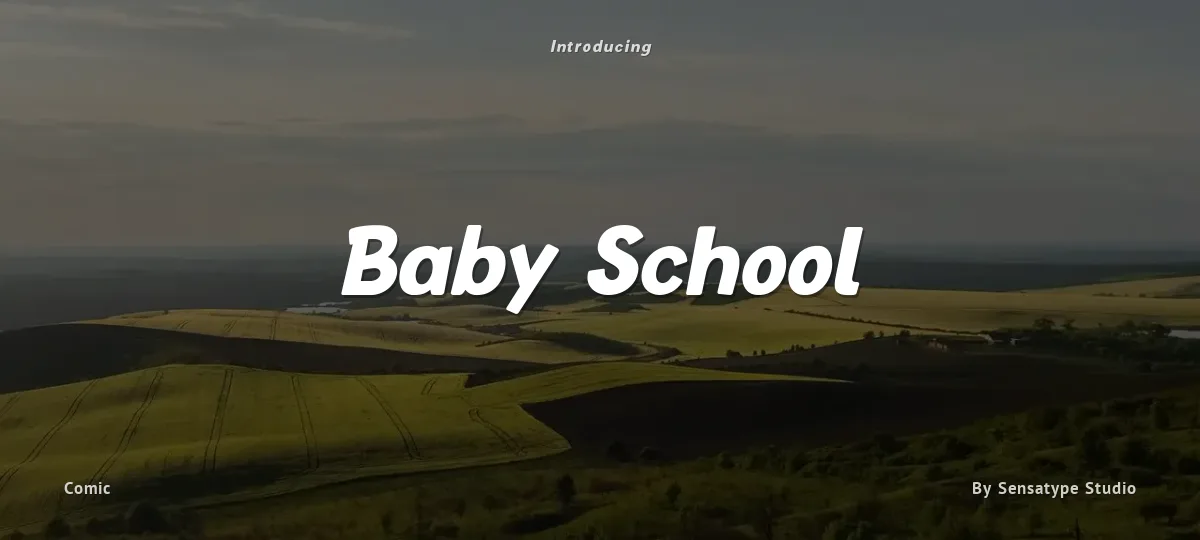 Baby School font preview