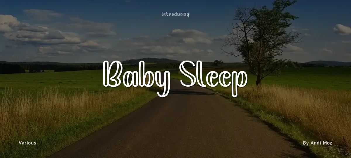 Baby Sleep font preview