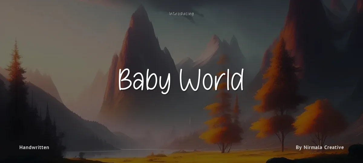Baby World font preview