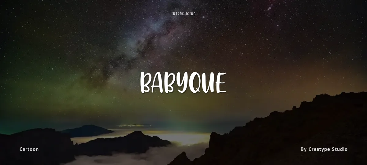 Babyque font preview