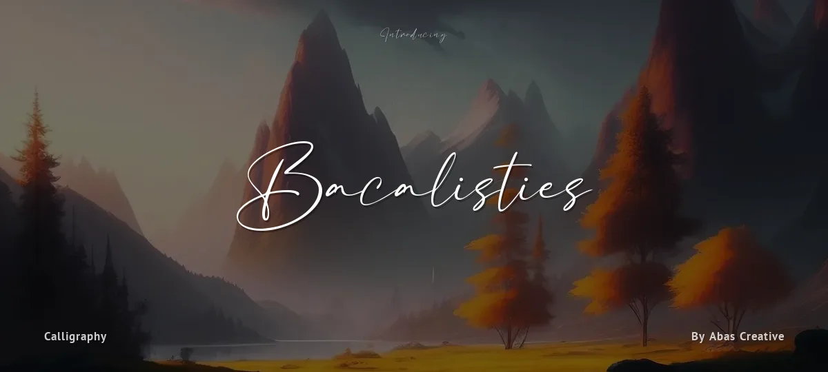 Bacalisties font preview