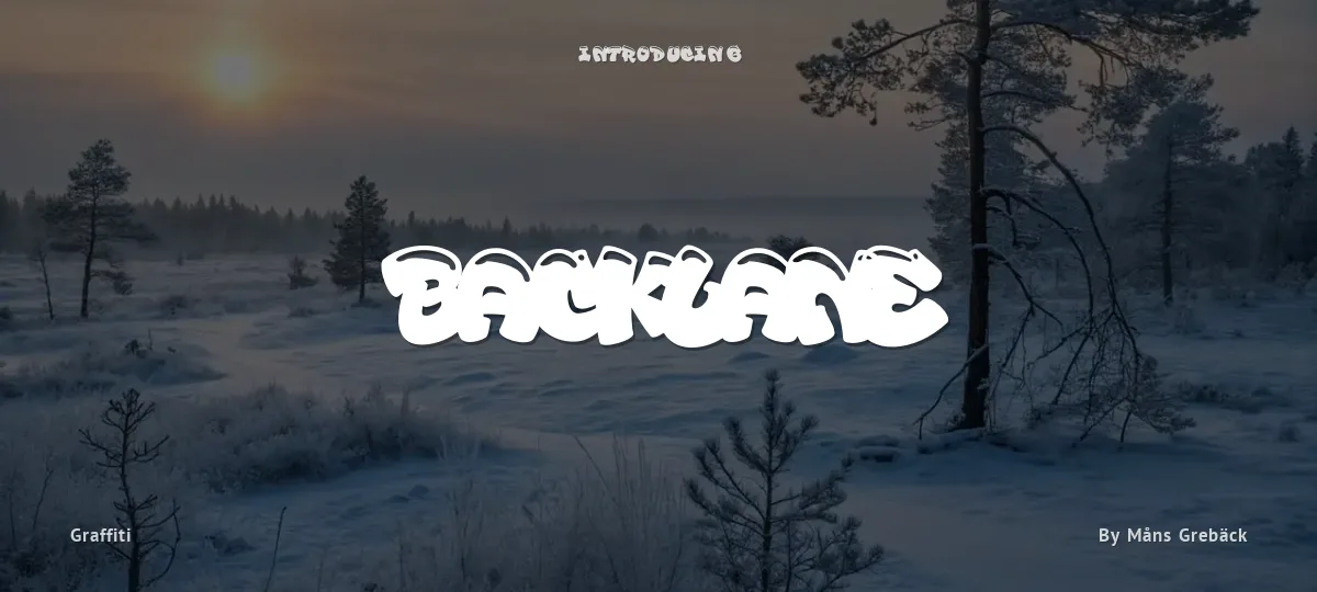 Backlane font preview