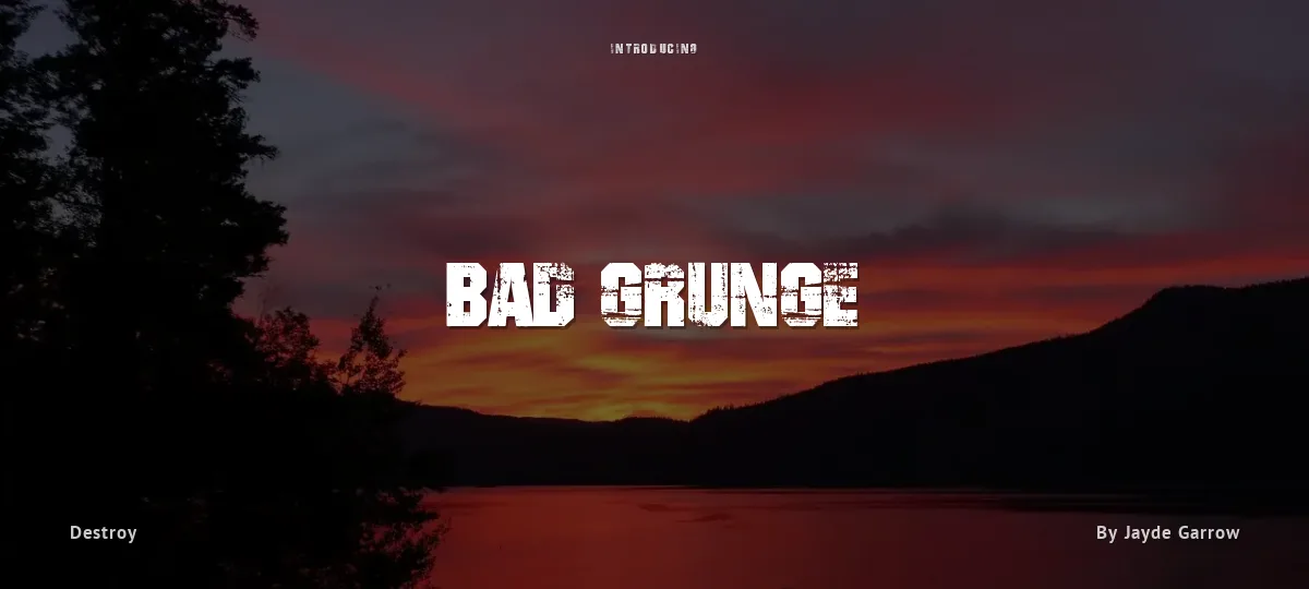 Bad Grunge font preview