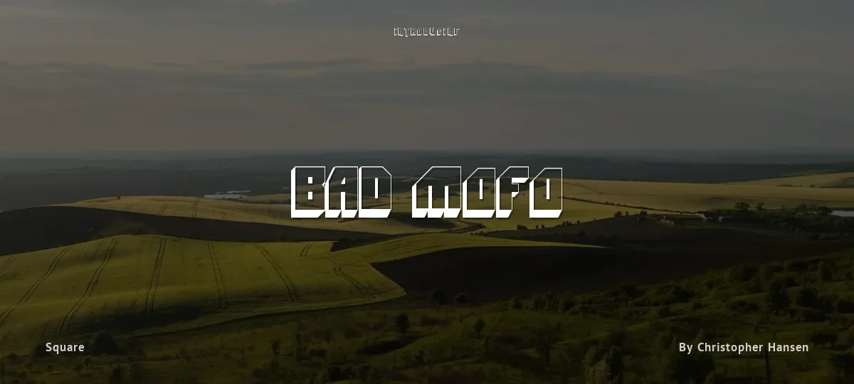 Bad Mofo font preview