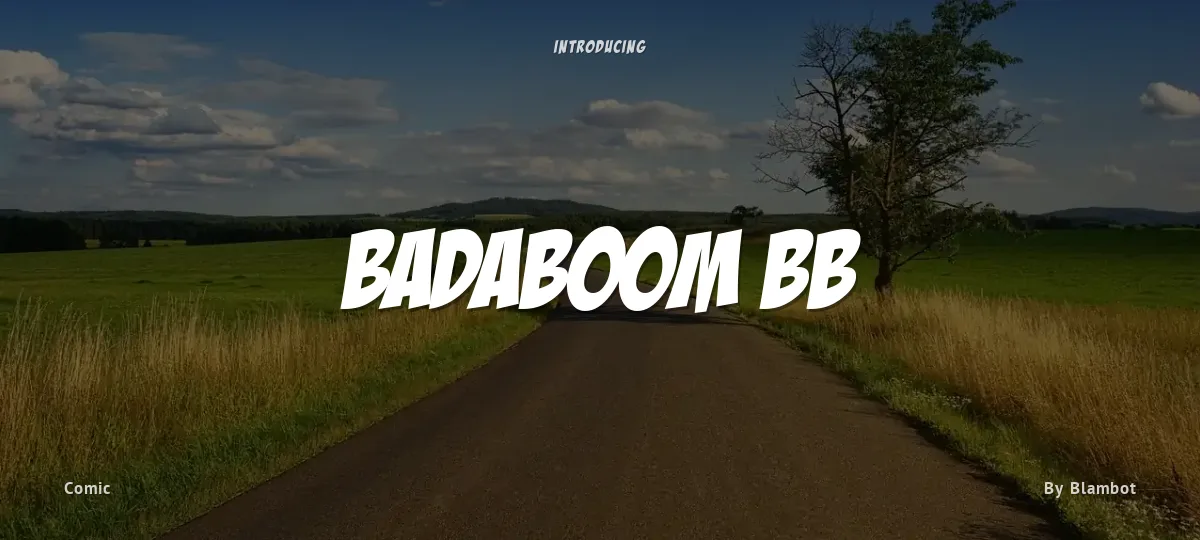 Badaboom BB font preview