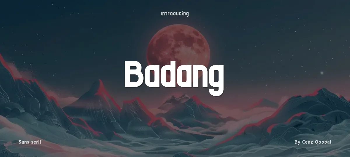 Badang font preview