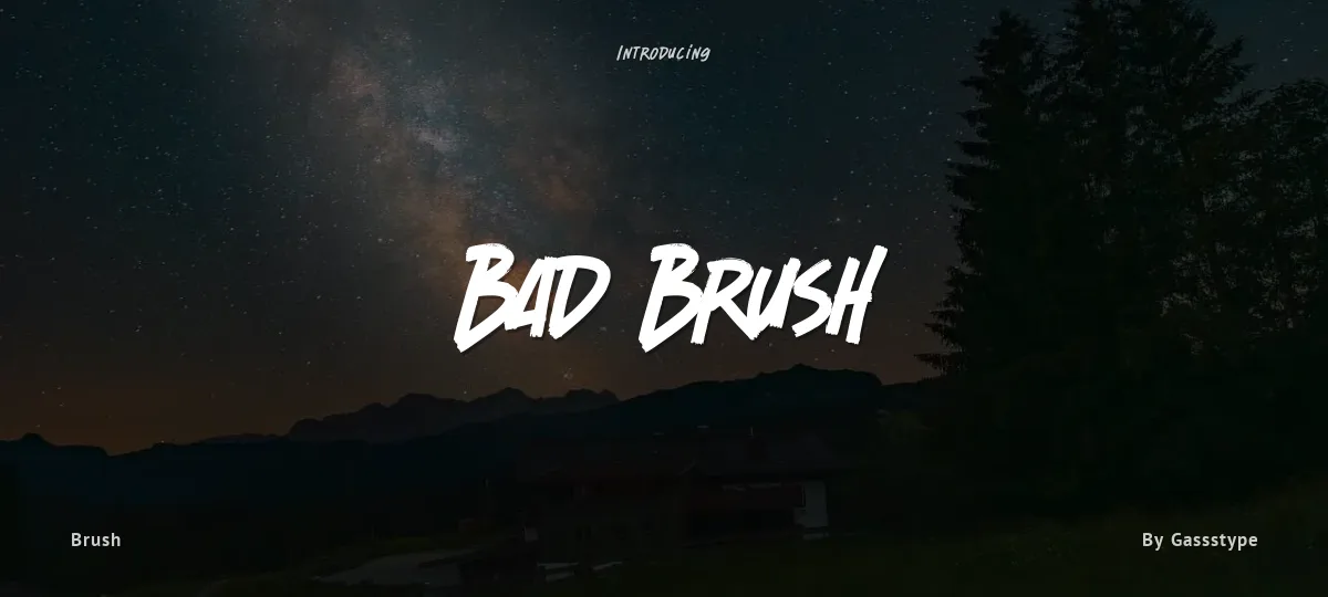 Bad Brush font preview