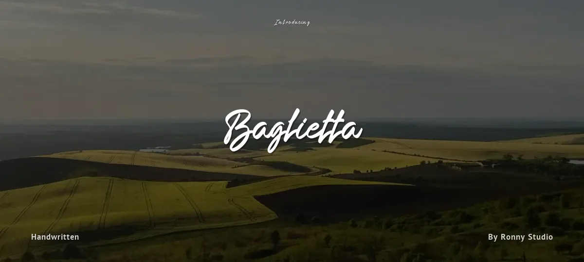 Baglietta font preview