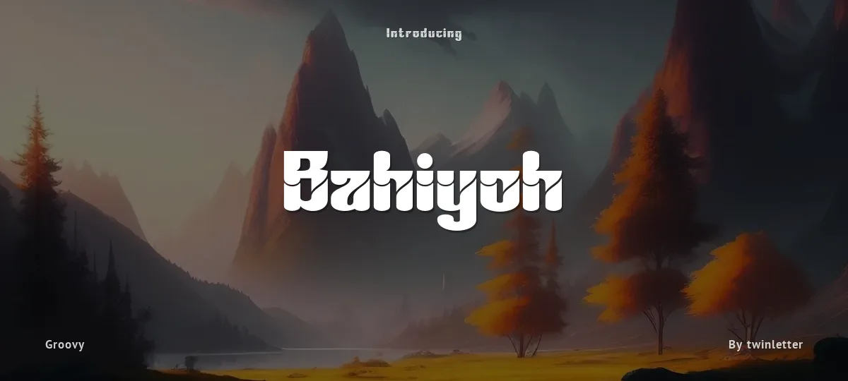 Bahiyoh font preview