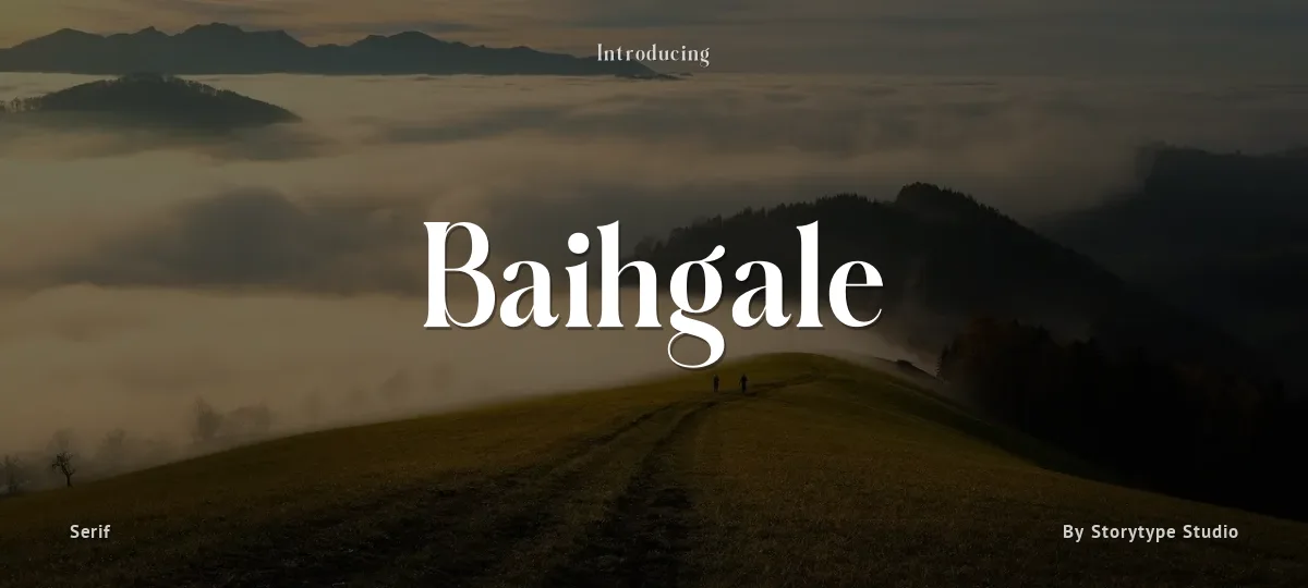 Baihgale font preview
