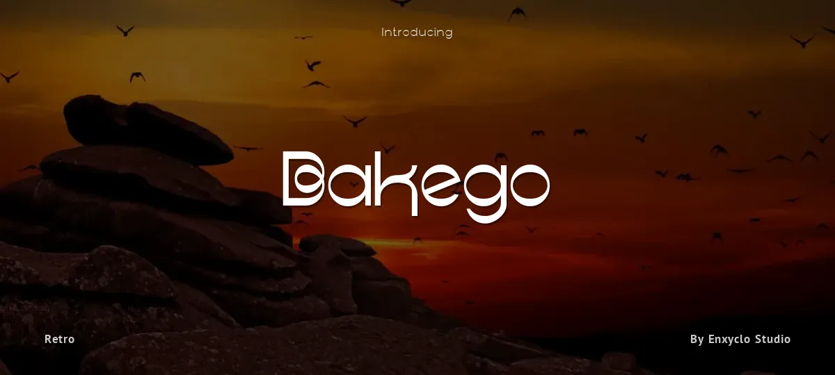 Bakego font preview