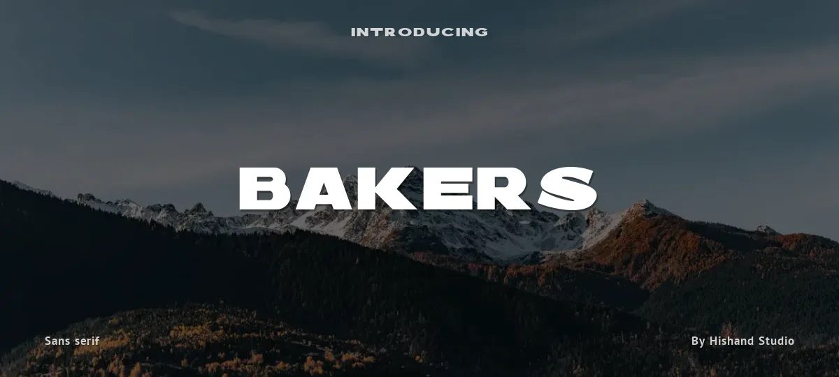 Bakers font preview
