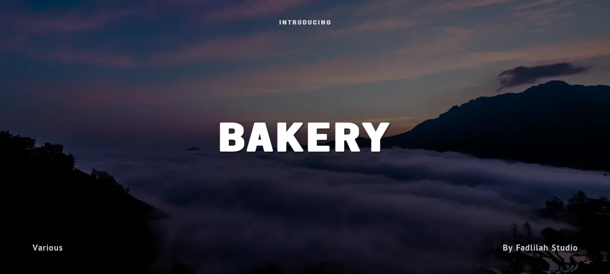 Bakery font preview