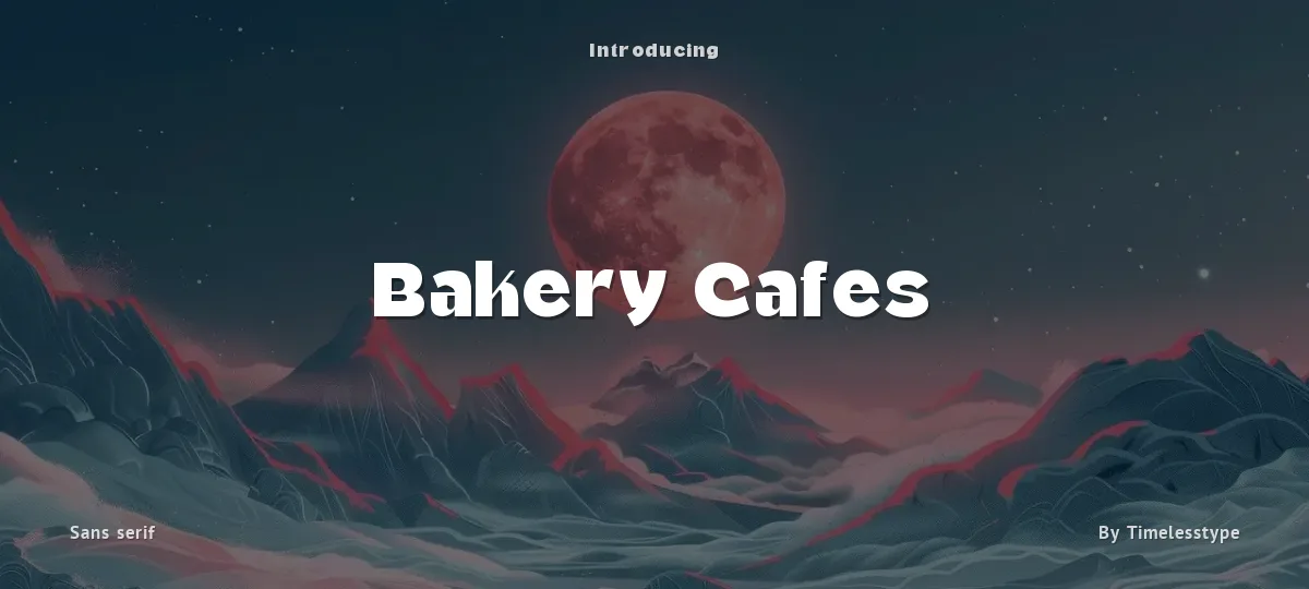 Bakery Cafes font preview