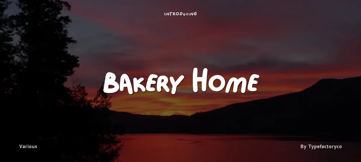 Bakery Home font preview