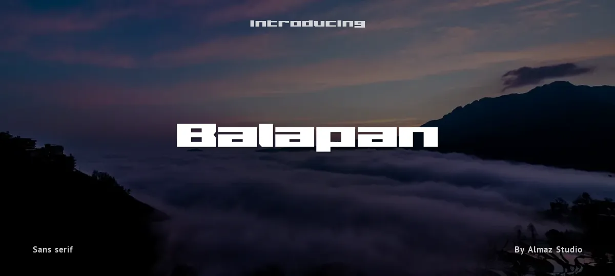 Balapan font preview