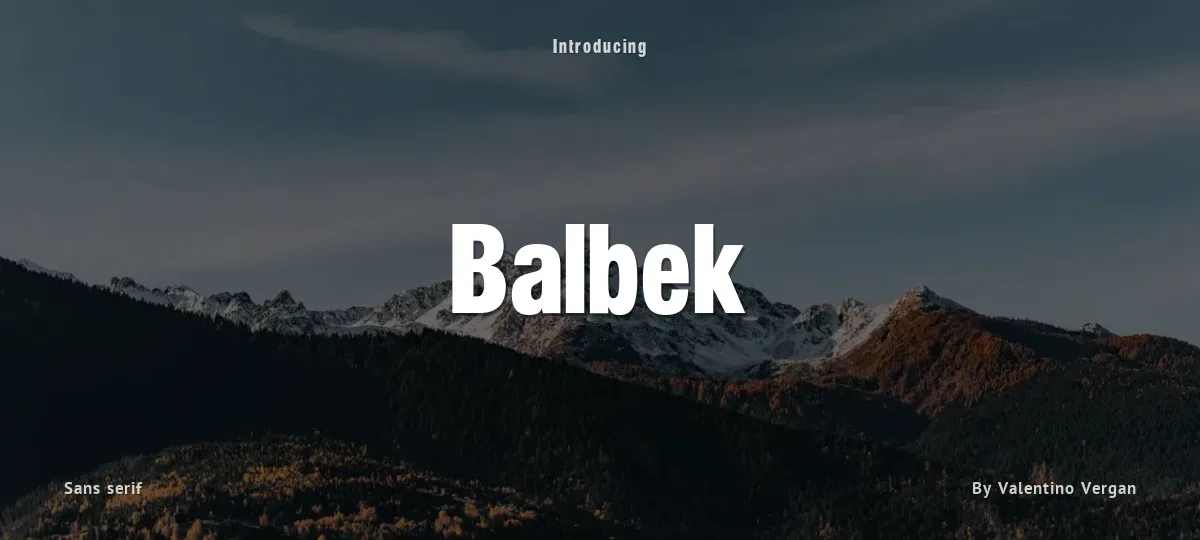 Balbek font preview
