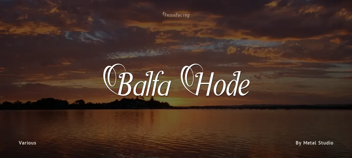 Balfa Hode font preview
