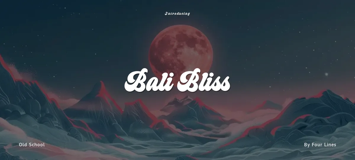 Bali Bliss font preview