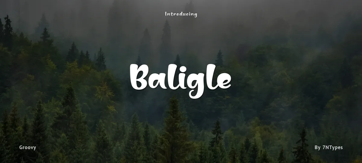 Baligle font preview